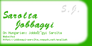 sarolta jobbagyi business card